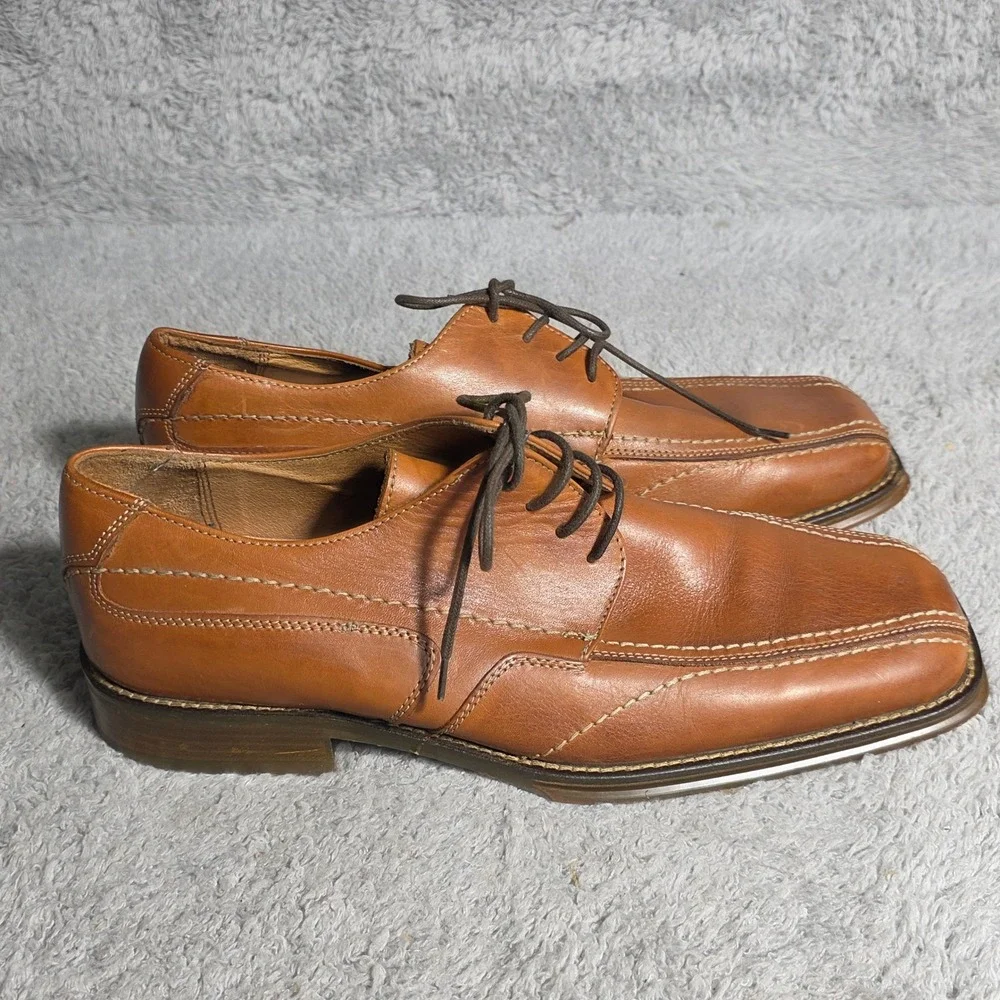 VTG Natha Studio Leather Square Toe Mens‎ Dress Shoes Lace Up Oxfords Romania 12